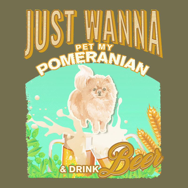 Pommeranian T  Shirt Dog Owner, Just Wanna Pet My Pommeranian & Drink Vintage Hoodie by linhVisuals | Teevron