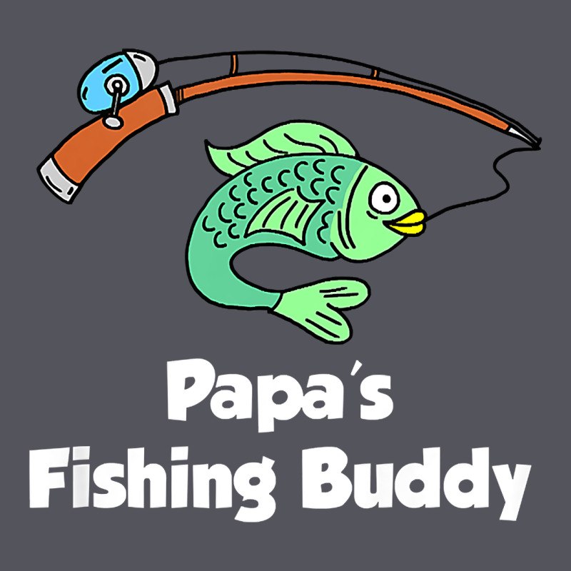 Kids Papa's Fishing Buddy Grandson Or Granddaughter Fish T Shirt Vintage Hoodie by linhVisuals | Teevron