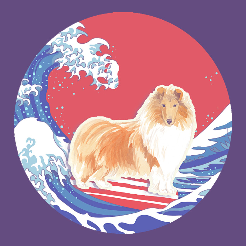 Rough Collie T  Shirt Rough Collie Gifts   Ocean Waves Surfing Rough C Vintage Hoodie by linhVisuals | Teevron