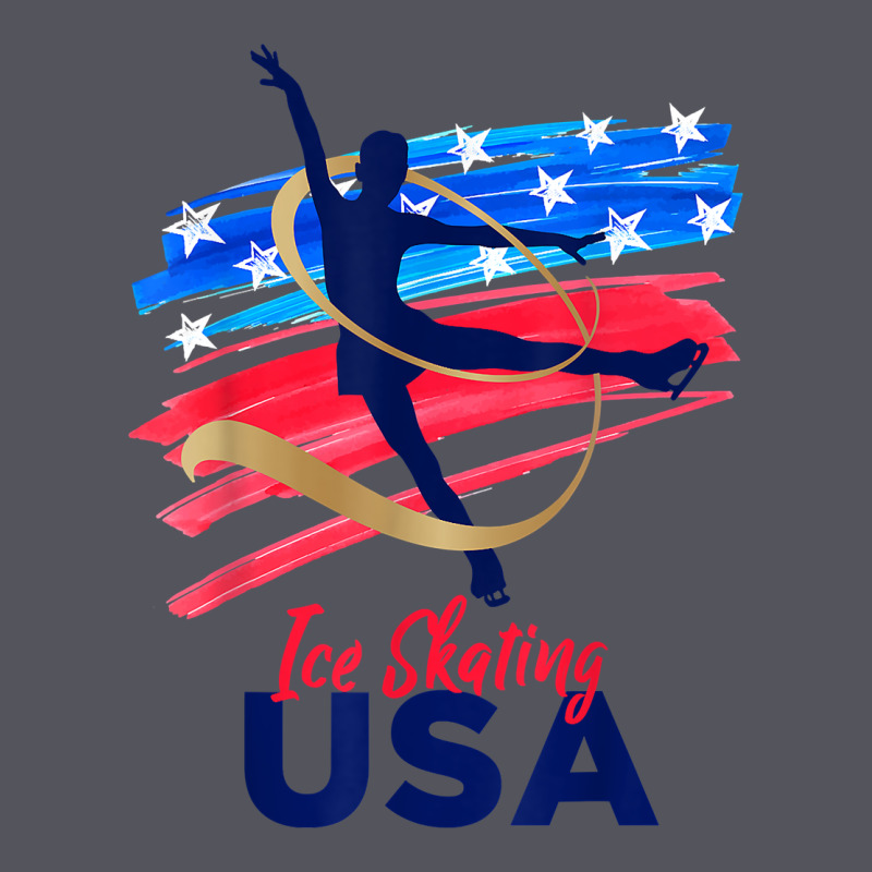 Ice Skating Dance Support The Team Tshirt Usa Flag T Shirt Vintage Hoodie by linhVisuals | Teevron