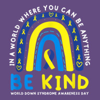 Be Kind Down Syndrome Awareness Blue Ribbon Rainbow March 21 T Shirt Vintage Hoodie | Teevron