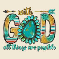 With God All Things Are Possible With Turquoise Gemstone Bbs Ladies Tee | Teevron