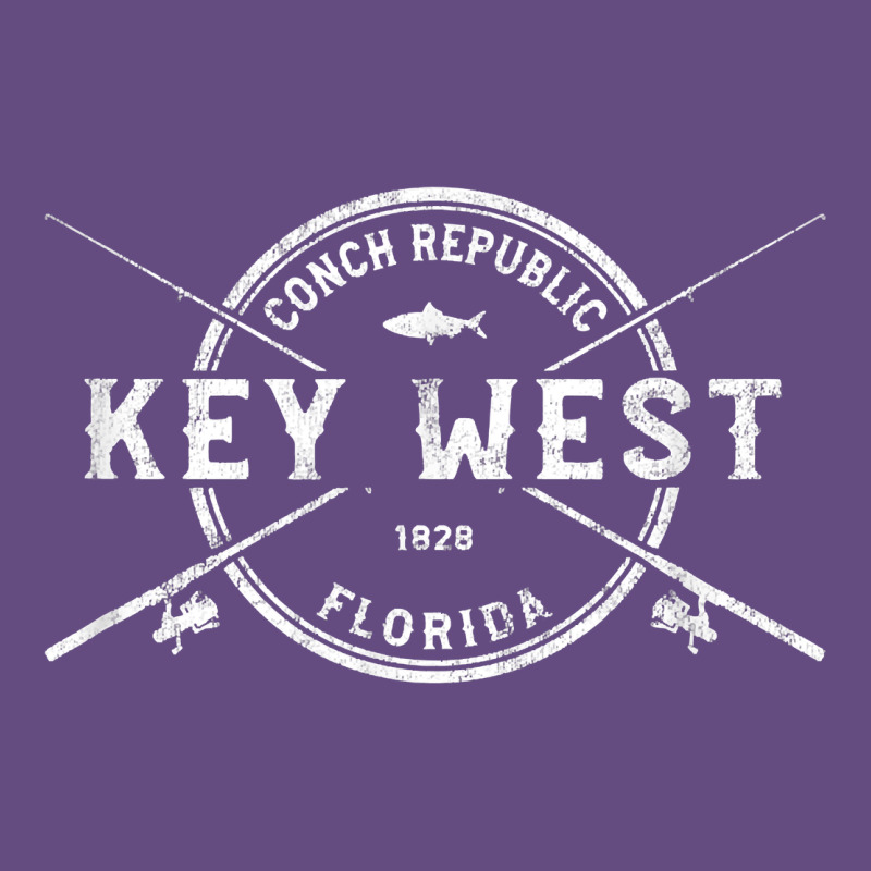 Key West Fl Vintage Crossed Fishing Rods T Shirt Vintage Hoodie by linhVisuals | Teevron