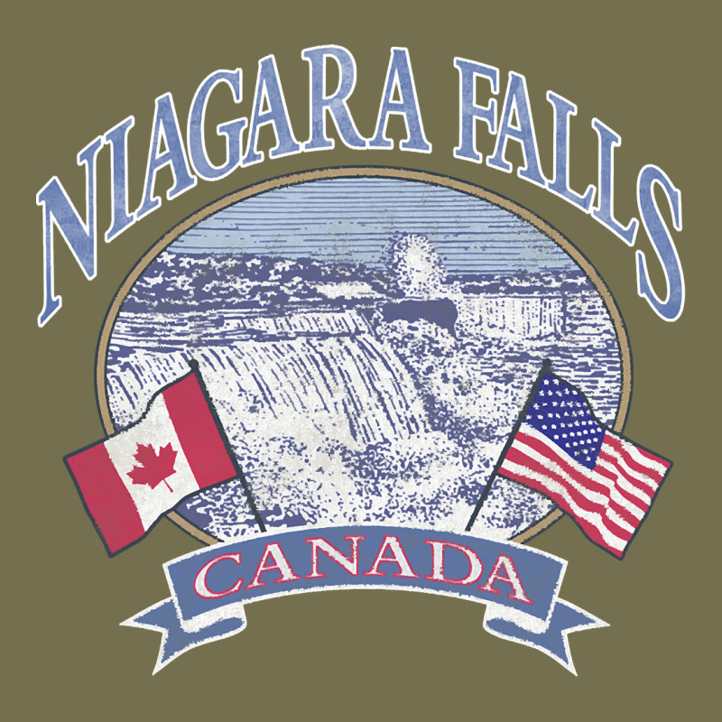 Americana Niagara Falls Scene Canada America Flags Sweatshirt Vintage Hoodie by linhVisuals | Teevron