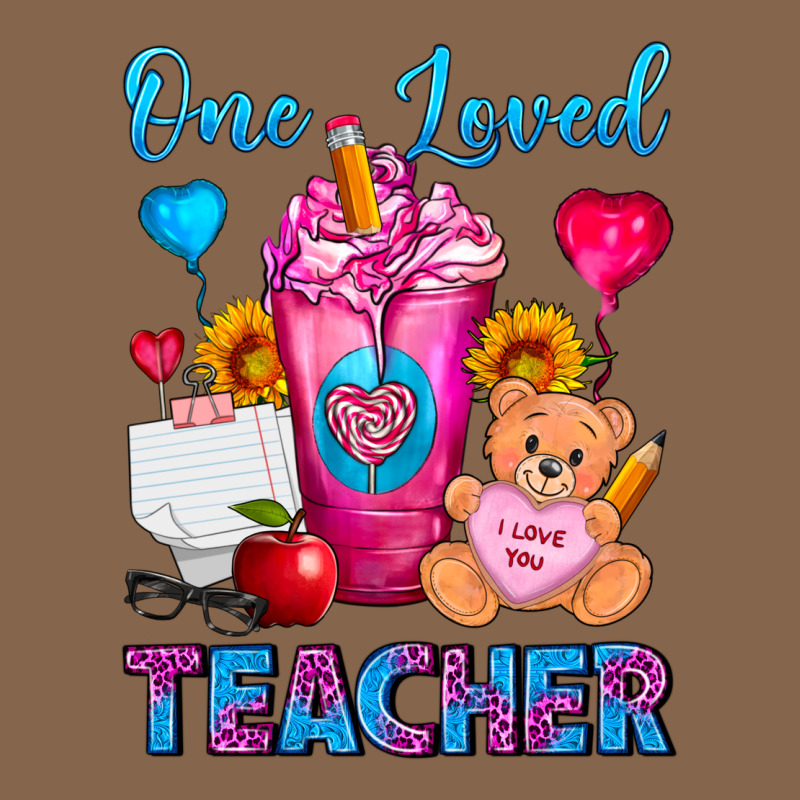 One Loved Teacher Valentines Day Cold Drink Frappe Premium Tee by FaDigitalArtStudio | Teevron
