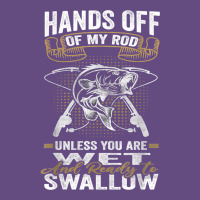 Mens Hands Off Of My Rod Bass Fishing Fisherman T Shirt Vintage Hoodie | Teevron