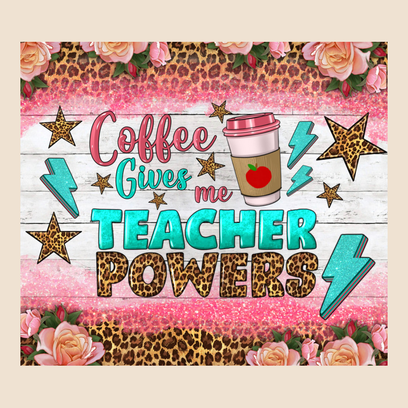 Coffee Gives Me Teacher Powers Tumbler Urban Heavy Tee by BundleAndBundleShop | Teevron