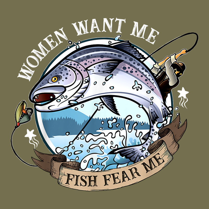 Funny Women Want Me, Fish Fishing Fear T Shirt Vintage Hoodie by linhVisuals | Teevron