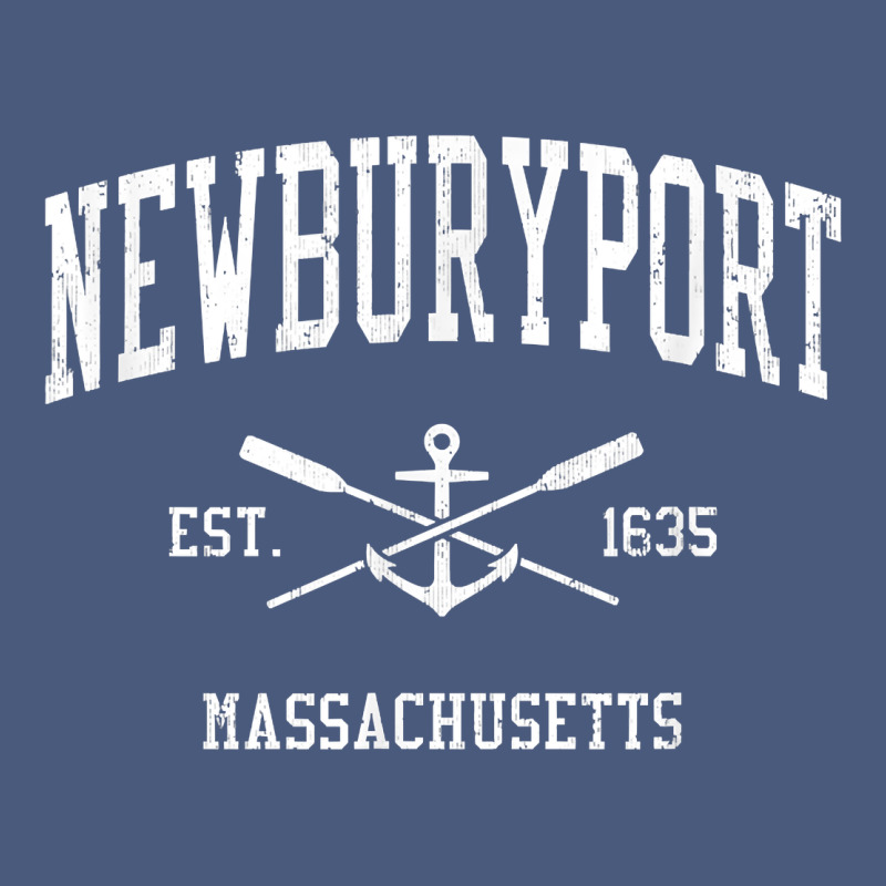 Newburyport Ma Vintage Crossed Oars & Boat Anchor Sports T Shirt Vintage Hoodie by linhVisuals | Teevron