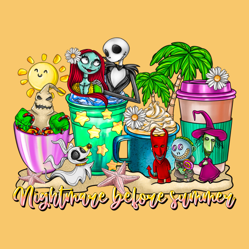 Nightmare Before Summer Coffee Cups Vintage Hoodie by CowhideDigitalArt | Teevron