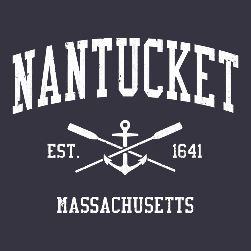 Nantucket Ma Vintage Crossed Oars & Boat Anchor Sports Pullover Hoodie Vintage Hoodie by linhVisuals | Teevron