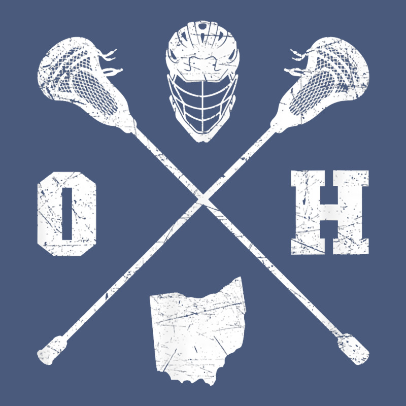Ohio Lacrosse Sticks & Helmet State Outline Lax Player T Shirt Vintage Hoodie by linhVisuals | Teevron