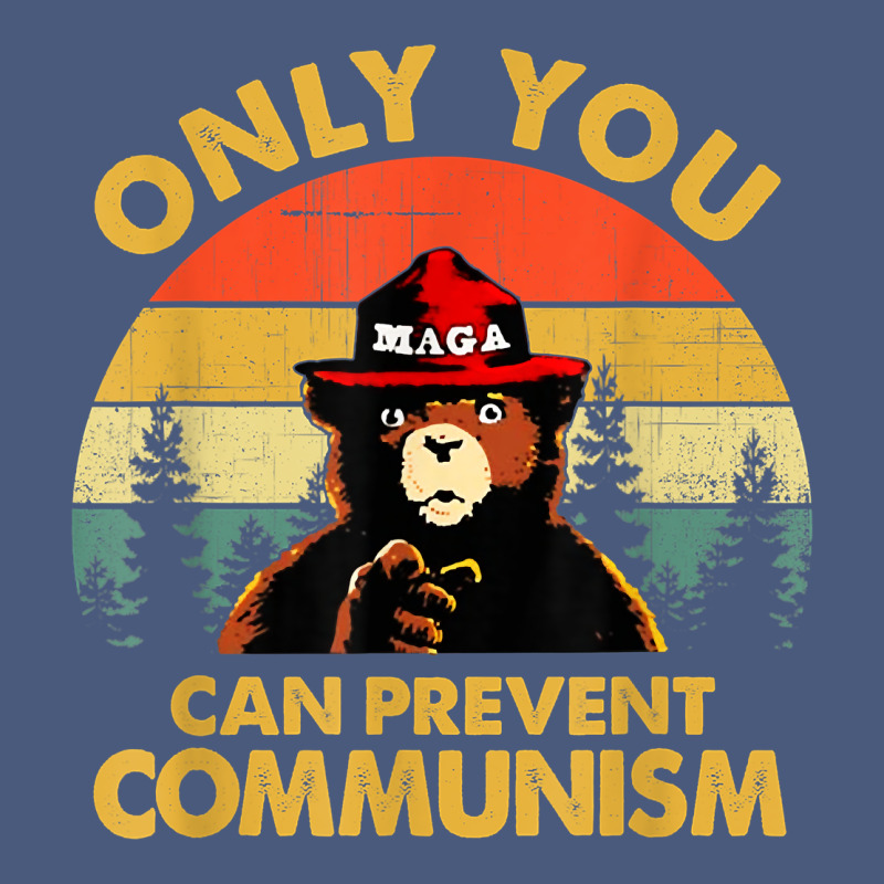 Vintage Only You Can Prevent Communism Funny Bear Camping T Shirt Vintage Hoodie by linhVisuals | Teevron