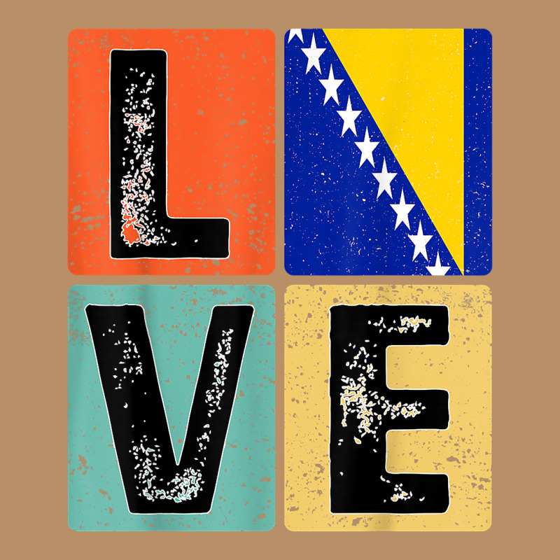Vintage Retro I Love Bosnia Flag For Bosnian Pride Gift T Shirt Vintage Hoodie by linhVisuals | Teevron
