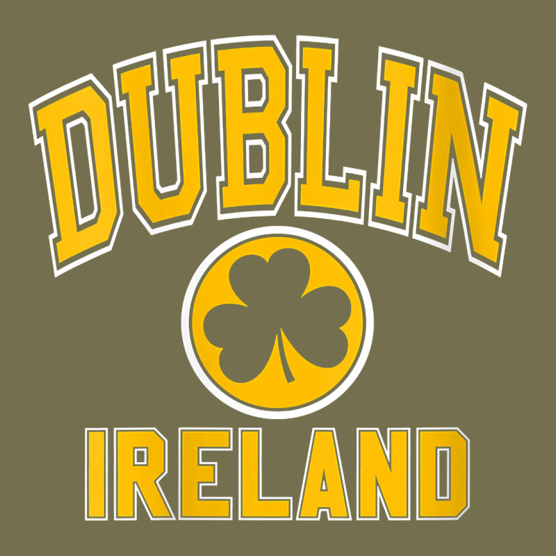Womens Dublin Ireland Varsity Style Shamrock Green With Amber Print V Vintage Hoodie by linhVisuals | Teevron