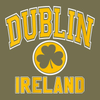 Womens Dublin Ireland Varsity Style Shamrock Green With Amber Print V Vintage Hoodie | Teevron