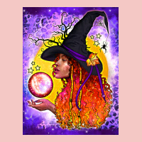 Witch With Crystal Ball Air Freshener Urban Heavy Tee | Teevron