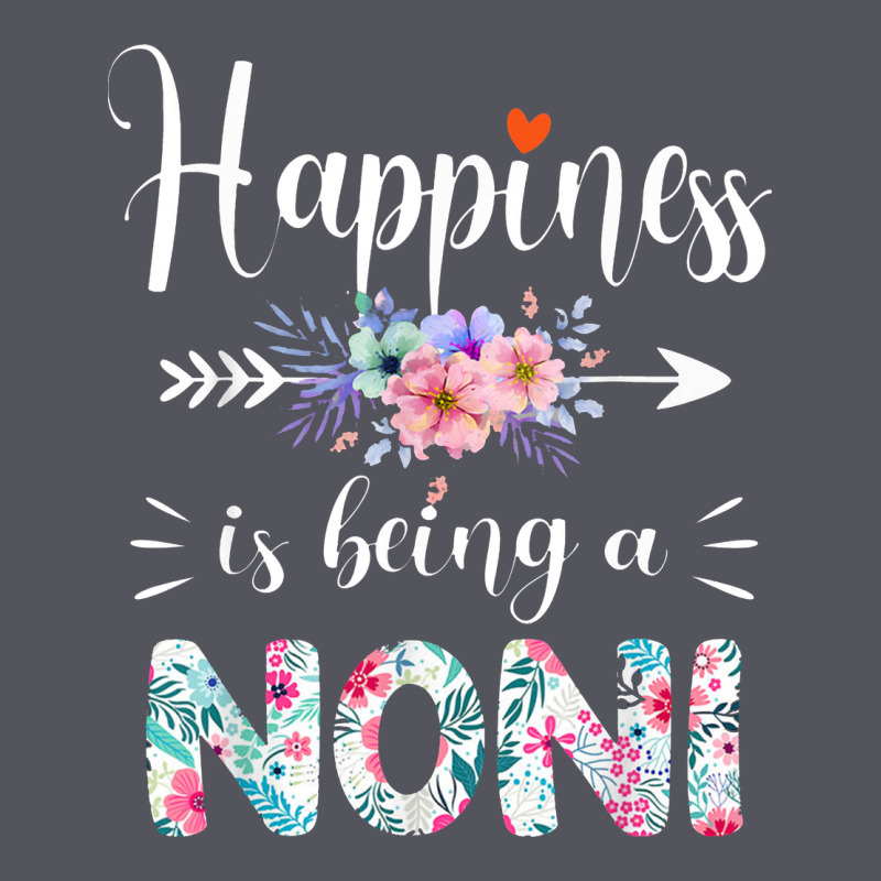 Happiness Is Being A Noni Ever Women Floral Decor Vintage Hoodie by linhVisuals | Teevron