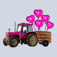 Valentines Day Pink Tractor With Pink Heart Balloo Premium Sweatshirt | Teevron