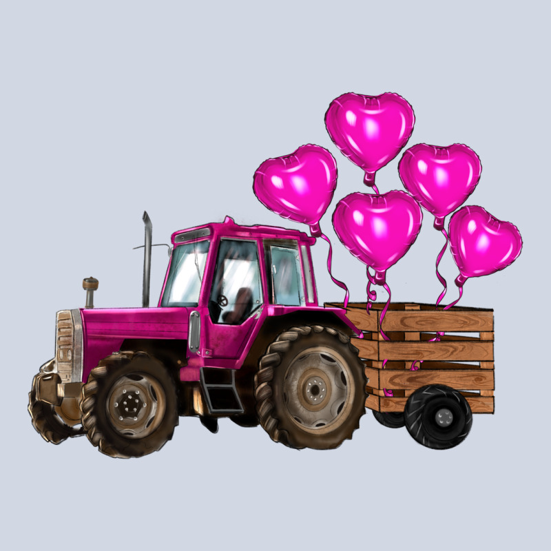 Valentines Day Pink Tractor With Pink Heart Balloo Premium Sweatshirt by RanaPortraitStore | Teevron