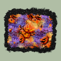 Halloween Pumpkin And Leopard Background Urban Heavy Tee | Teevron
