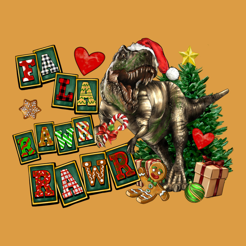 Fa La La Trex Christmas Urban Heavy Tee by FaDigitalArtStudio | Teevron