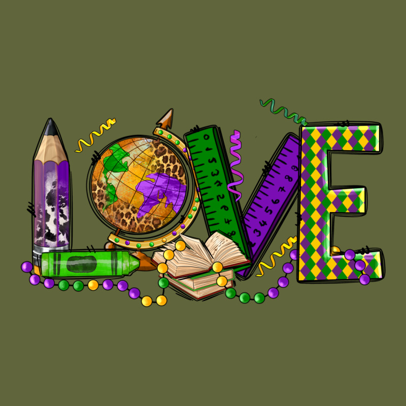 Love Teacher Mardi Gras Classic Tee by OliviaCreatesArt | Teevron