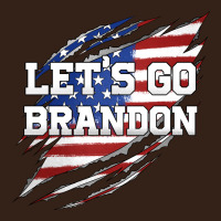 Let's Go Brandon Ripped Cloth With American Flag Heavy Core Tee | Teevron