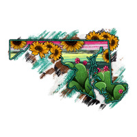 Maryland Map Sunflower Cactus Serape | Teevron