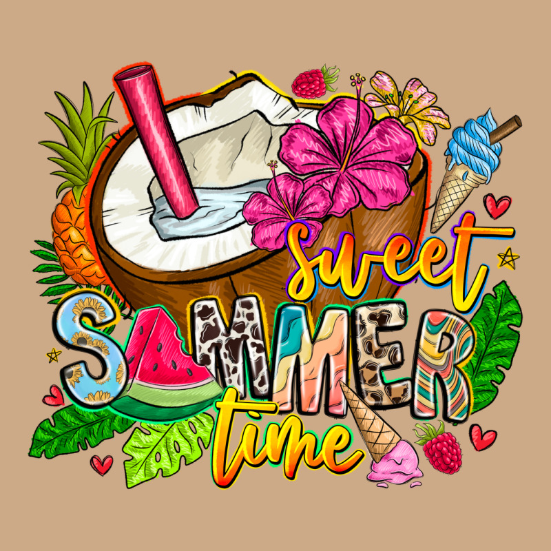 Summer Time Vintage Hoodie by CowhideDigitalArt | Teevron