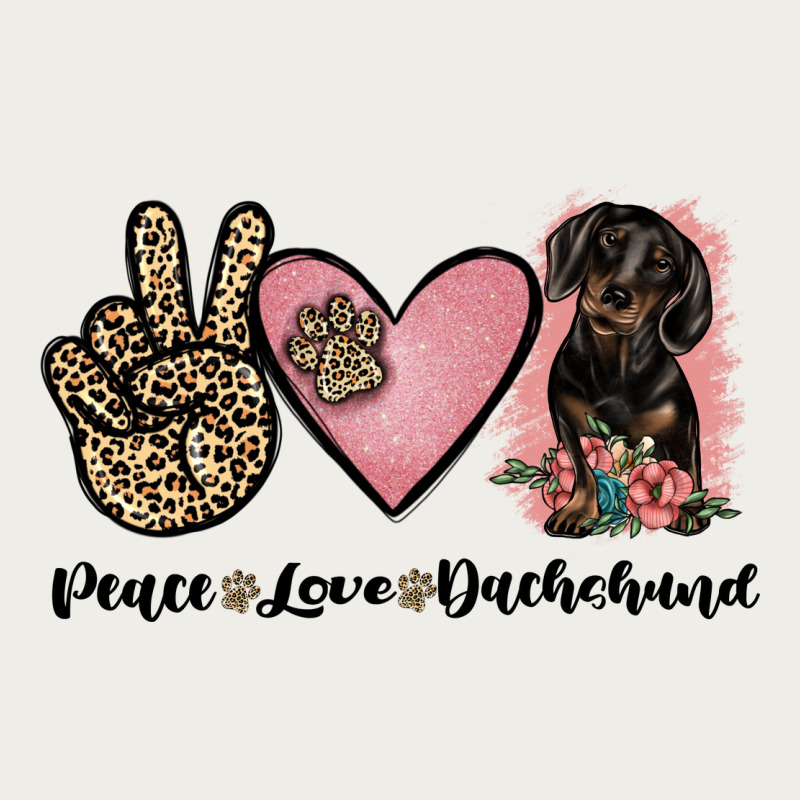 Peace Love Dachshund Zipper Hoodie by JahusDesignShop | Teevron