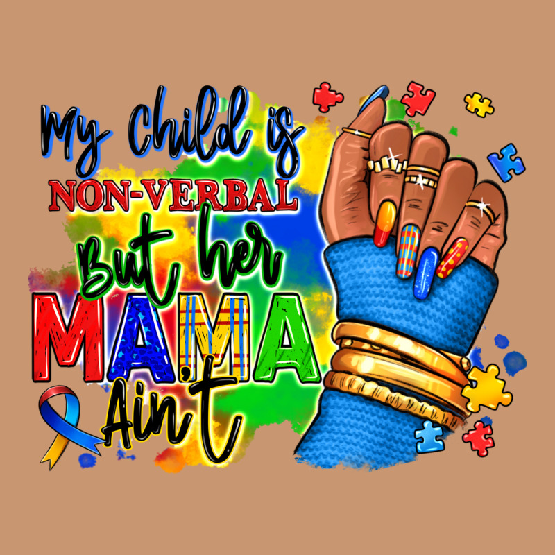 My Child Is Non Verbal But Her Mama Aint Afro Hand Rana Heavyweight Hoodie by RanaPortraitStore | Teevron