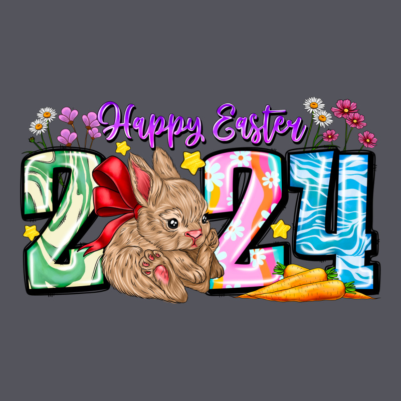 Happy Easter 2024 Vintage Hoodie by CowhideDigitalArt | Teevron