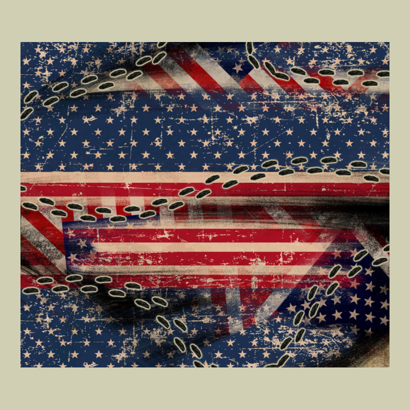 American Flag Stitches Heavy Core Tee by CowGirlArtShop | Teevron