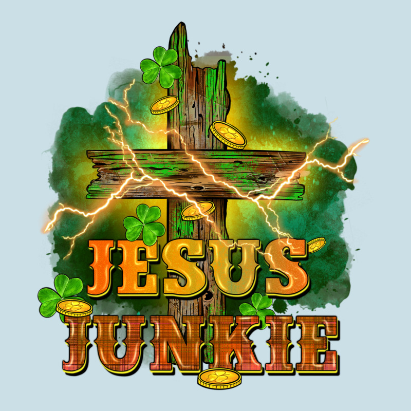 Jesus Junkie St. Patricks Day Ladies Tee by FaDigitalArtStudio | Teevron