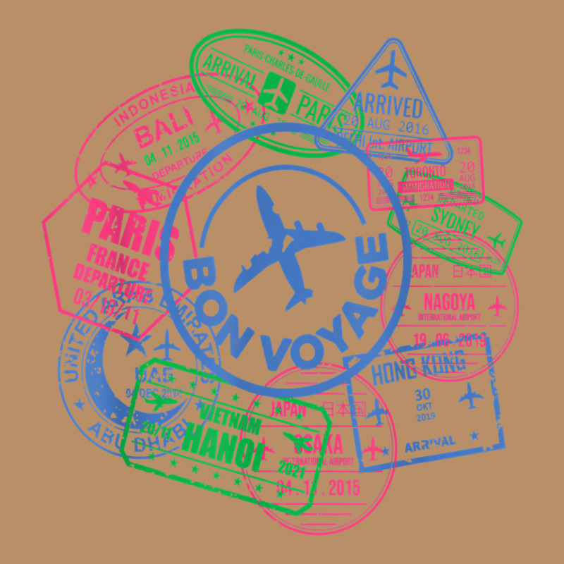 Bon Voyage Travel Stamp T Shirt Vintage Hoodie by linhVisuals | Teevron