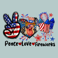 Peace Love Fireworks 4th Of July Heavy Core Tee | Teevron