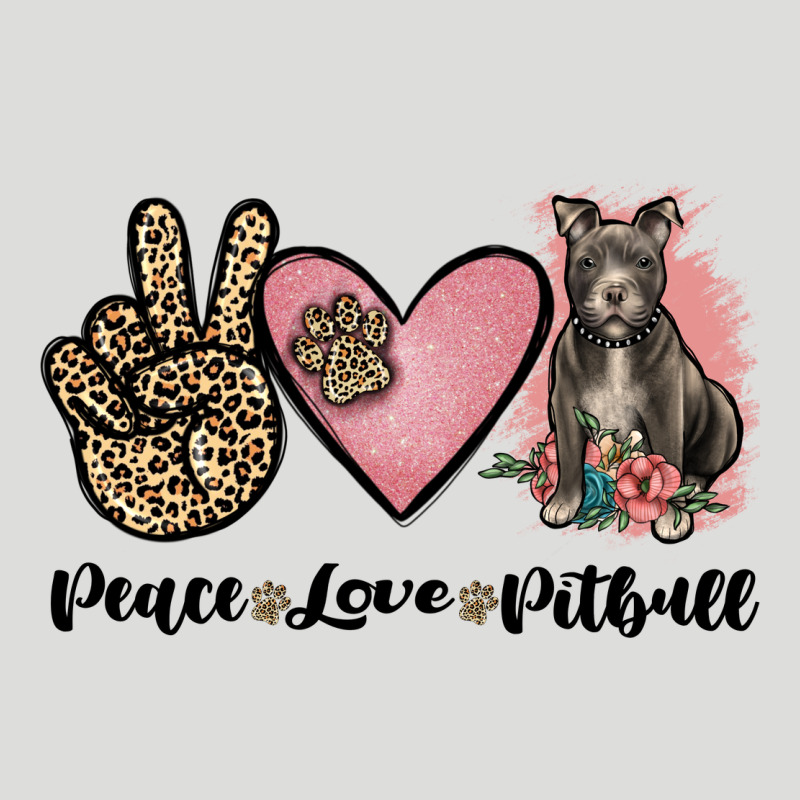 Peace Love Pitbull Zipper Hoodie by JahusDesignShop | Teevron