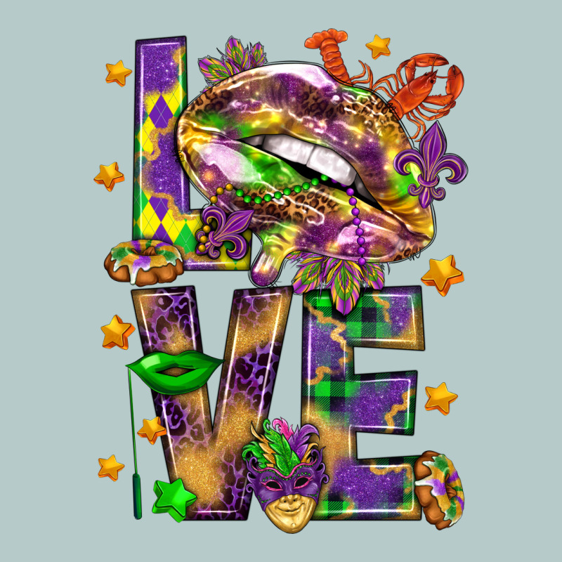 Mardi Gras Love Lips Heavy Core Tee by HowdyJamesFarm | Teevron