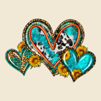 Western Leopard Turquoise Cowhide Hearts Olivia Premium Tee | Teevron