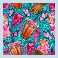 Breast Cancer Coffee Cups With Butterfly Seamless Pattern Bbs Ladies Tee | Teevron