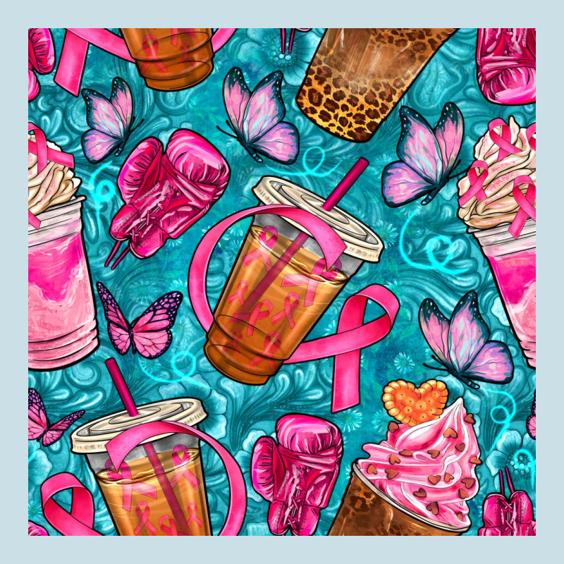 Breast Cancer Coffee Cups With Butterfly Seamless Pattern Bbs Ladies Tee by BundleAndBundleShop | Teevron