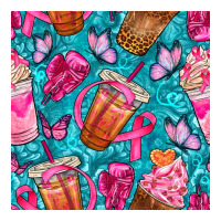 breast cancer coffee cups with butterfly seamless pattern bbs | Teevron