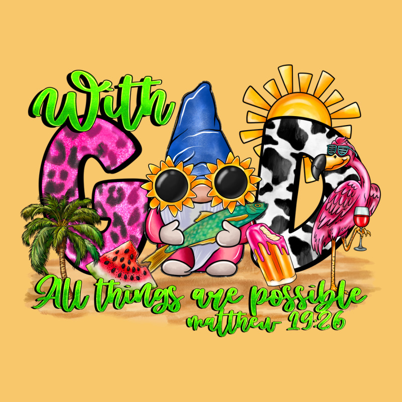 With God All Things Are Possible Summer Vintage Hoodie by CowhideDigitalArt | Teevron