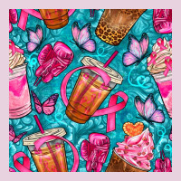 Breast Cancer Coffee Cups With Butterfly Seamless Pattern Bbs Ladies Tee | Teevron