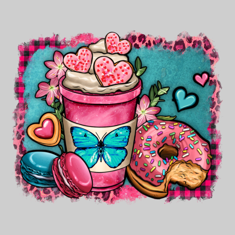 Valentines Day Coffee Cup And Sweets Premium Tee by OliviaCreatesArt | Teevron
