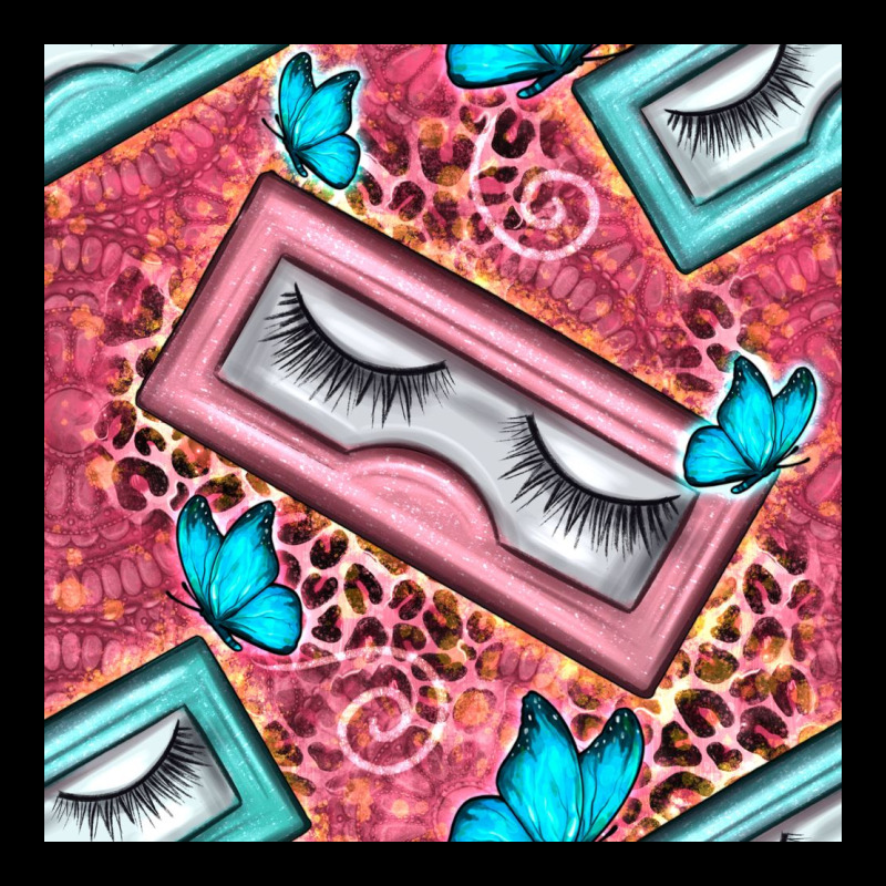 Cosmetic Fake Eyelashes And Butterfly With Leopard Seamless Pattern Bb Ladies Tee by BundleAndBundleShop | Teevron