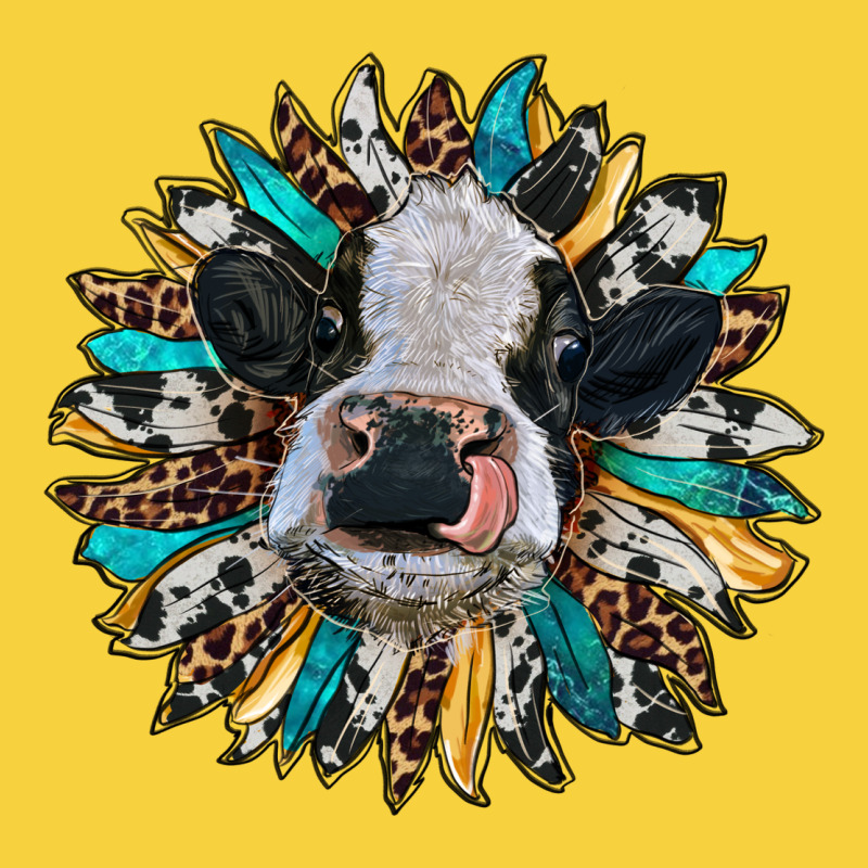 Baby Cow With Sunflower Premium Sweatshirt by RanaPortraitStore | Teevron