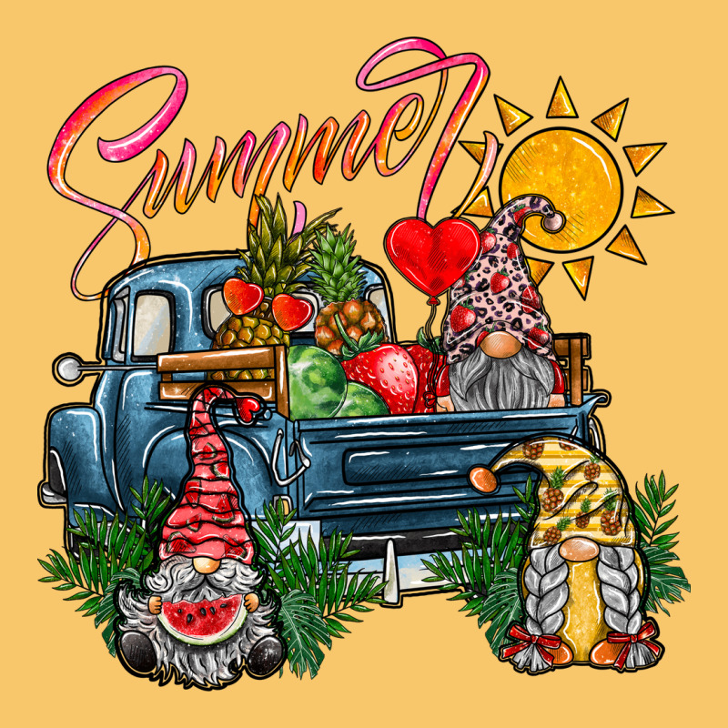 Summer Gnomes  Truck Vintage Hoodie by CowhideDigitalArt | Teevron