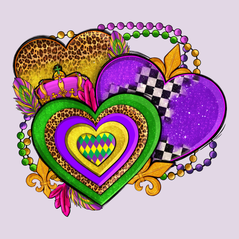 Mardi Gras Heart Olivia Classic Tee by OliviaCreatesArt | Teevron